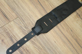 Carlino Custom Santa Fe Black Leather Guitar Strap