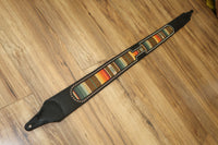 Carlino Custom Santa Fe Black Leather Guitar Strap
