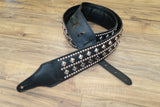 Carlino Rail Stud Pyramid Strap 2023 - Black Leather