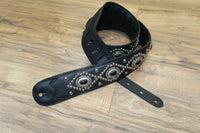 Carlino Orianthi Black Onyx  Studded Signature Guitar Strap