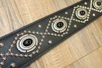 Carlino Orianthi Black Onyx  Studded Signature Guitar Strap