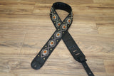 Carlino Orianthi Model Amber Citrine Stone Concho leather Guitar strap