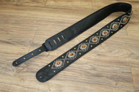 Carlino Orianthi Model Amber Citrine Stone Concho leather Guitar strap