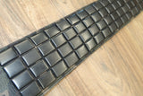 Carlino Custom Black Flat Stud Camo Leather Metal Man Guitar Strap