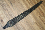 Carlino Custom Black Flat Stud Camo Leather Metal Man Guitar Strap