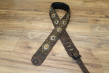 Orianthi Gator Tiger Eye Strap Antique Bronze Studded Guitar Strap