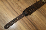 Orianthi Gator Tiger Eye Strap Antique Bronze Studded Guitar Strap