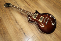 ESP LTD EC 256 FM in Dark Brown Sunburst Flame top