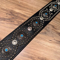 Carlino Apollo Studded Turquoise* Concho Guitar Strap