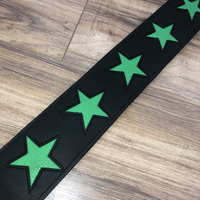 Carlino Custom Stars Green Guitar Strap