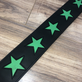 Carlino Custom Stars Green Guitar Strap