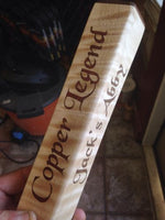 Laser Engraved Bar Tap Handles, wooden bar tap Drink, logo engraved,Tiger maple