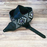 Carlino New Pyramid Power Strap with Amethyst conchos