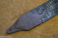 Carlino Gladiator Crocodile Pattern Cowhide 3.0" Hybrid Strap with Kodiak Ends
