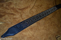 Carlino Iron Cross Studded Custom Guitar Strap, Maltese Cross Guitar Strap, Het