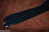 Franklin Guitar Strap Model HB1-BK-BK Hybrid/Natural Black Leather Guitar Strap