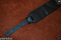 Carlino Custom Studded Nebula Swirl Black Leather Guitar Strap