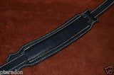 Franklin Vintage Series Guitar Strap in black leather Model V1-BK-N