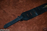 Carlino Custom Yellow Lightening Double Bolt/Studded Leather Guitar Strap