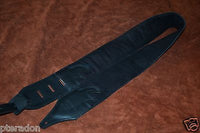 Carlino Custom Studded Western Swirl Black Leather w/abalone Conchos 3.1" wide