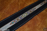Franklin Guitar Strap Model # FSS-BK-SW 2.5" Southwest Suede with hitch weave