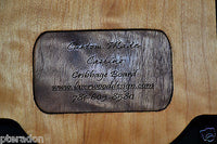 Custom Cribbage Board Laser Engraved Cherry Personalized, Inlaid, with pegs