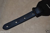 Carlino Custom Studded Weave Black Leather Guitar Strap