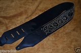 Carlino Iron Cross Studded Custom Guitar Strap, Maltese Cross Guitar Strap, Het