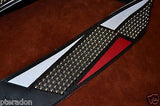 Carlino NEW Racing Flag Studded Leather Guitar Strap with leather back