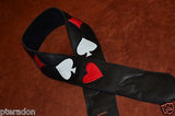 Carlino Custom Full Deck of Cards Black Leather Guitar Strap
