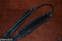 Franklin Vintage Series Guitar Strap in black leather Model V1-BK-N