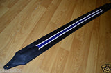 Carlino Custom Racer X Stripe Series Guitar Strap, blue and white racing stripe