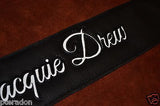 Carlino Custom Signature Leather Guitar Strap, Personalized with your name/ logo