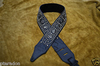 Carlino Signature Joe Stump Iron Cross Leather Studded Guitar Strap, Maltese