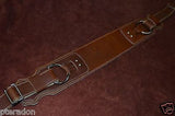 Franklin NEW Bass Strap, NEW with huge chrome rings Cognac Leather BR-CG-N