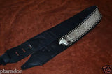 Carlino Custom Black leather and Real Cobra Studded Strap, head and all 3" wide