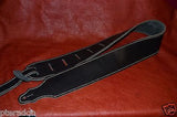 Franklin Guitar Strap Model L-BK-N Latigo leather Black Leather Strap
