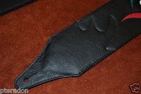 Carlino Custom Swirl and Circle Pattern Leather Guitar Strap