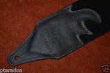 Carlino Custom Studded Nebula Swirl Black Leather Guitar Strap