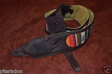 Carlino Custom Santa Fe Brown Leather Cartouche Guitar Strap, Atzec Rio Grande
