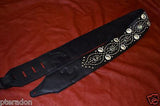 Carlino Custom NEW PS style Abalone and Silver Concho Swirl Black Leather Strap