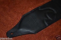 Carlino Custom Signature Leather Guitar Strap, Personalized with your name/ logo