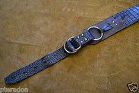 Carlino Gladiator Crocodile Pattern Cowhide 3.0" Hybrid Strap with Kodiak Ends