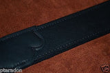 Franklin Guitar Strap Model HB1-BK-BK Hybrid/Natural Black Leather Guitar Strap