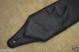 Carlino Custom Studded Weave Black Leather Guitar Strap