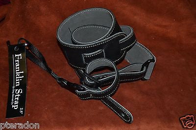 Franklin Strap Model RS-BK Black leather Resonator /Dobro strap