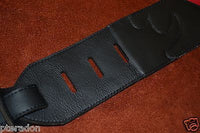 Carlino NEW Racing Flag Studded Leather Guitar Strap with leather back