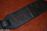 Carlino NEW Racing Flag Studded Leather Guitar Strap with leather back