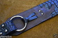 Carlino Gladiator Crocodile Pattern Cowhide 3.0" Hybrid Strap with Kodiak Ends