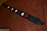 Carlino Custom Full Deck of Cards Black Leather Guitar Strap